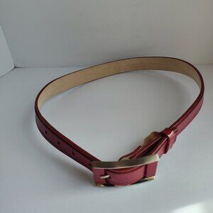 Ladies SZ S Red Faux Leather/Patent Leather Belt